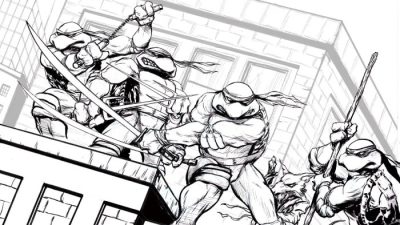 Ninja turtles coloring book