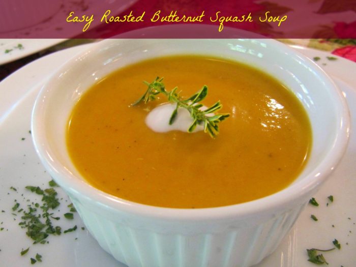 Roasted butternut soup recipe