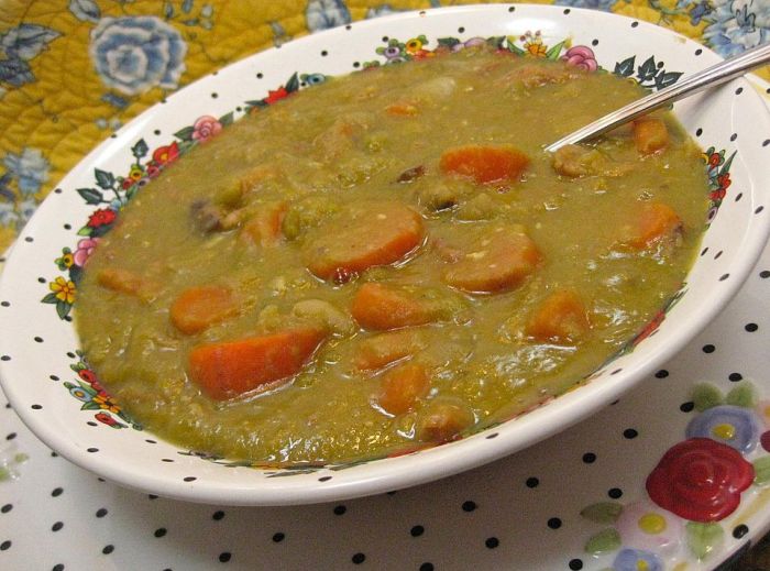 Recipe for pea soup in a crock pot