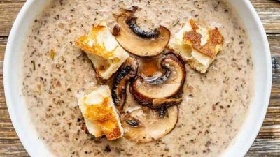 Homemade cream of mushroom soup recipe