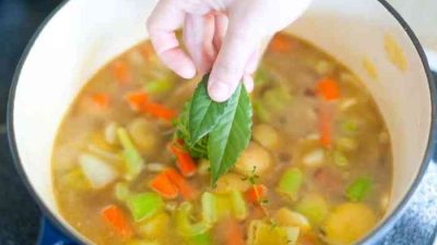 Soup recipe vegetable creamy easy quick vegetables homemade vegan soft vegetarian leaves bay