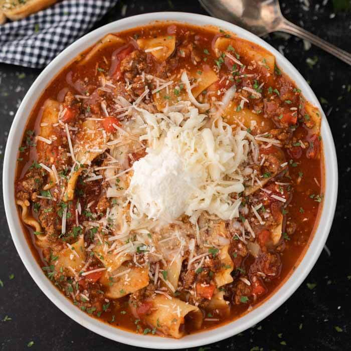 Recipes for lasagna soup