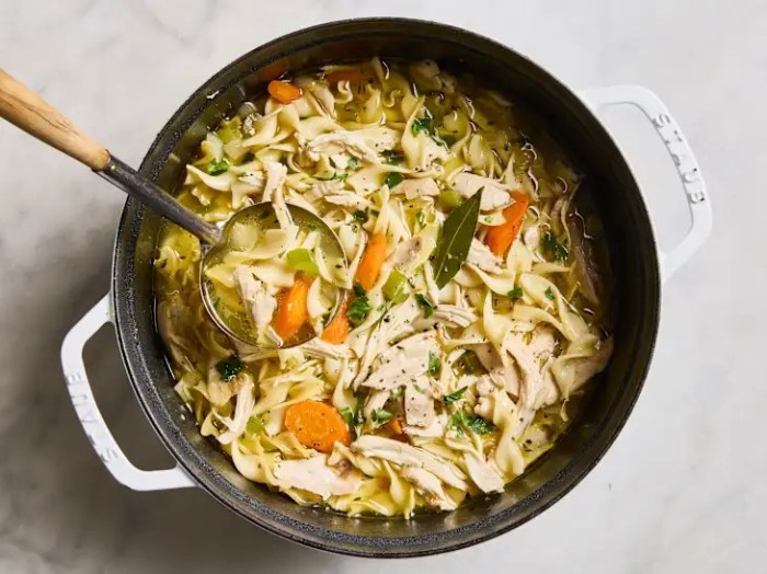 Soup chicken noodle creamy easy make recipe quick ingredients pot savory batch staple mostly need