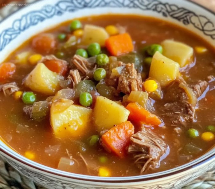 Veg beef soup recipe